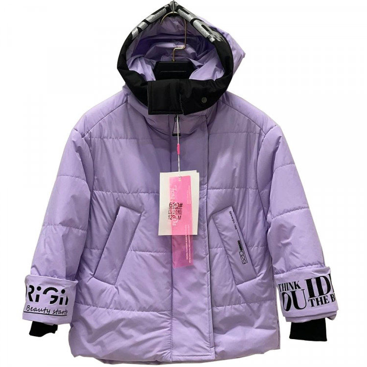 Куртка осенняя для девочки (Fengshuoda) арт.dyl-680-2 размерный ряд 30/122-38/146 цвет сиреневый