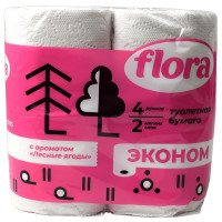 Бумага туалетная 2-сл втулка 4рул/уп 15м белая Вятская (Ст.12)