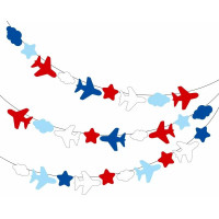 23ФЕВРАЛЯ Гирлянда-растяжка "На взлет!" самолёты 600*12,6см арт.84978