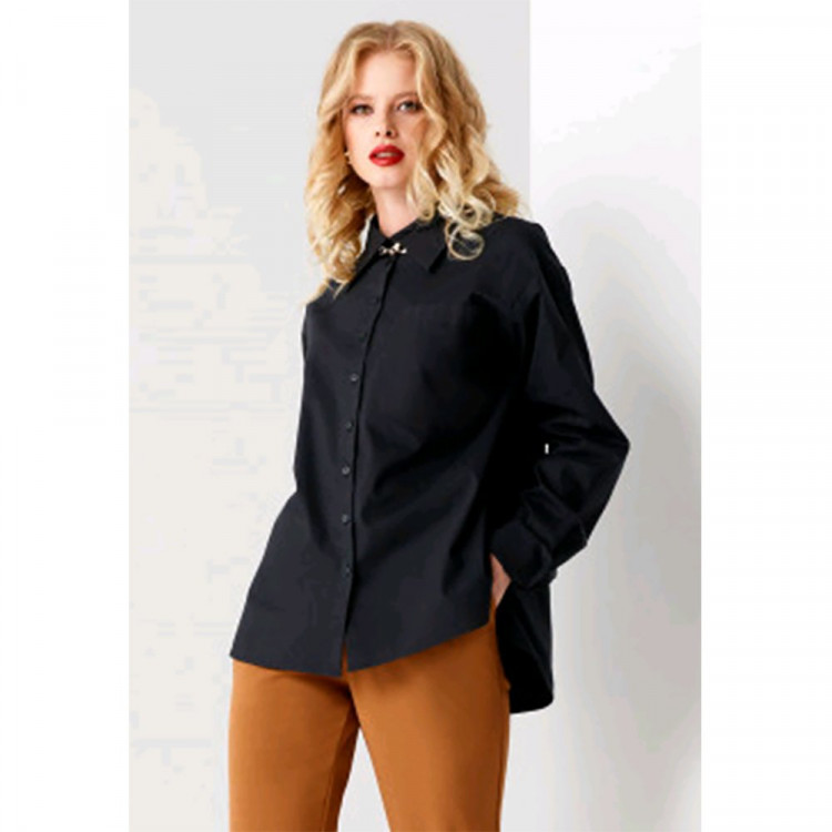 Блузка для девочки (PANDA) длинный рукав цвет черный арт.59640z размерный ряд 42/164-46/164