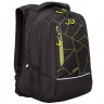 Рюкзак для мальчиков (GRIZZLY) арт RU-138-41/1 черный - салатовый 31х43х20 см