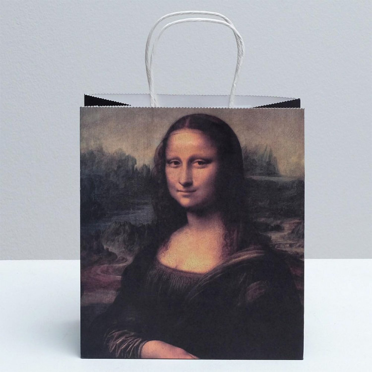 Пакет подарочный крафт 22*25*12см «Мона Лиза» арт.4753237