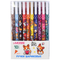 Набор ручек шариковых 10 цветов (deVENTE) Собачьи истории d=0,7 мм в пластиковый блистере арт.5073118
