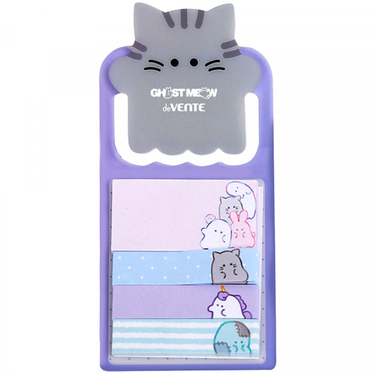 Клейкая бумага для заметок 50x25 мм и 50x12 мм, 4x20 листов (deVENTE) deVENTE. Ghost Meow арт.2010517