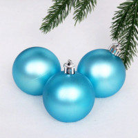 Набор шаров 06см 03шт/наб. "Матовый" голубой арт.201-1290