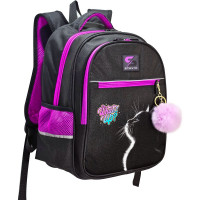 Ранец для девочек школьный (Stavia) Кошка мультиколор 33×19×40 см арт.8135