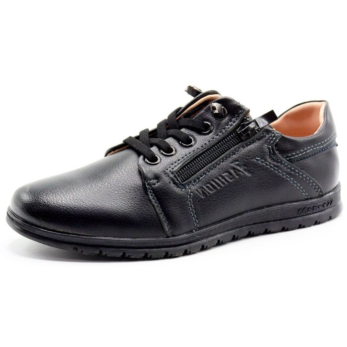 Туфли для мальчика (Boys and Girls) черные верх-искусственная кожа подкладка-искусственная кожа артикул dz-5873-8A