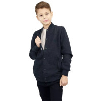 Бомбер для мальчика (UNIKKIDS) арт.UK-1055 размерный ряд 30/122-38/146 цвет синий