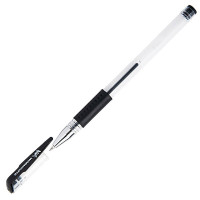 Ручка гелевая проз.корп. рез.упор. (Workmate) черный, 0,5мм арт.49002301 (Ст.50)