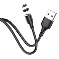 Кабель USB - Lightning HOCO X52, 2,4A, 1м, магнитный, черный