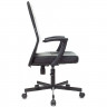 Кресло для руководителя черный металл/эко-кожа Бюрократ CH-605 черный