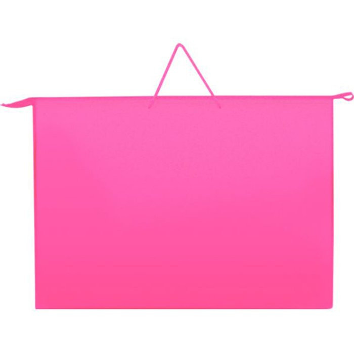 Папка А3 пластик на молнии ручка-шнур с карманом (ОНИКС) Розовая арт ПР 3-8