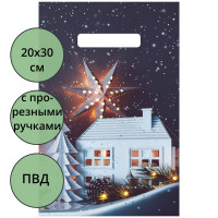 Пакет ПВД прорезн. ручка 20*30 30мкм НГ Миниатюра