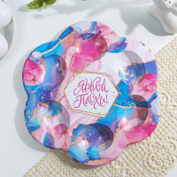 ПАСХА Подставка для 6 яиц "Мрамор" 21,5*19,9см арт.7345209