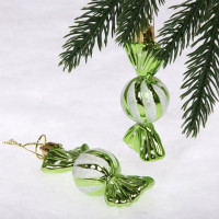 Фигурка на ёлку пластик 08см "Конфетки. Очарование" 02шт/наб. цв.салатовый арт.916-0345