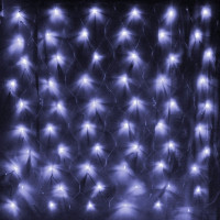 Гирлянда эл. д/дома сетка 1,5*1,5м 120LED цв.белый (св.провод) 8реж IP-20 арт.183-401
