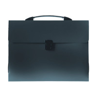 Портфель 01 отделение (Attomex) с ручкой на замке черный арт.3073402