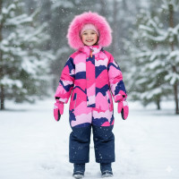 Комбинезон зимний для девочки (MULTIBREND) арт.lfy-8-233-3 цвет розовый