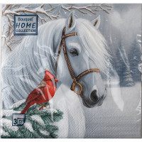 Салфетки бумажные 33*33см 3 слоя 20шт/уп. Bouquet "Волшебная лошадь" арт.25428