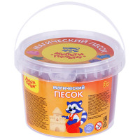 Магический песок малиновый 500г 2 формочки (Мульти-Пульти) обладает кинетическим эффектом арт.ПС_15803 / 541