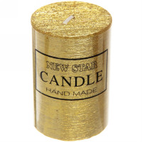 Свеча столбик "New Star ZD-072" 05*7,5см цв.золото арт.114-139