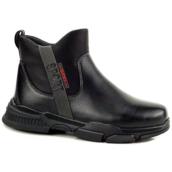 Ботинки для мальчика (B&G) черные верх-искусственная кожа подкладка -искуственный мех артикул m-bg-5332-3A