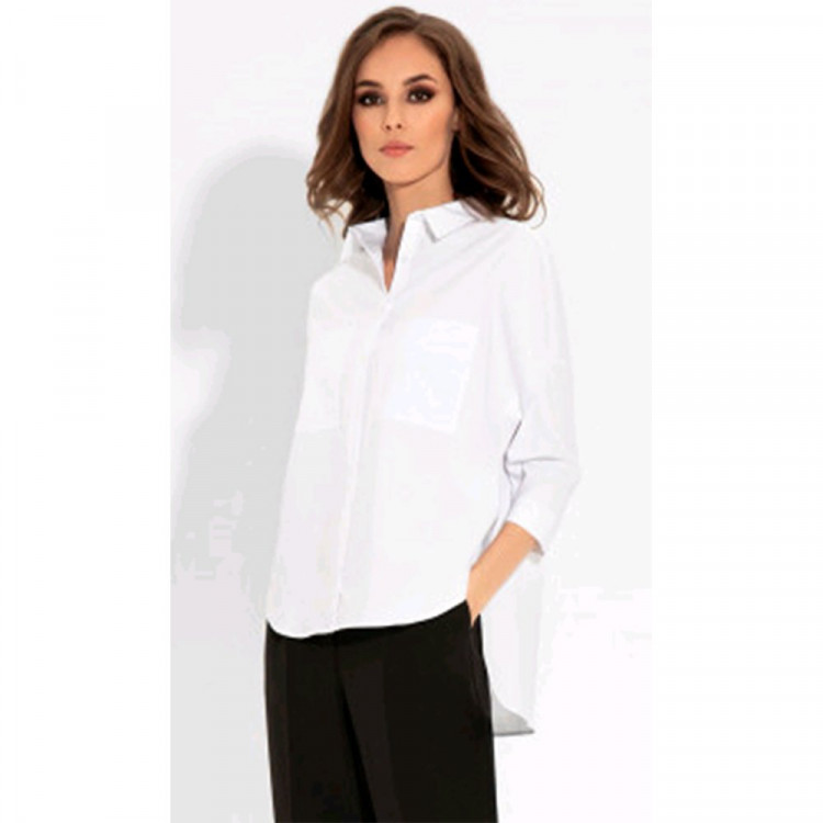 Блузка для девочки (PANDA) длинный рукав цвет белый арт.706844 размерный ряд 42/170-44/170
