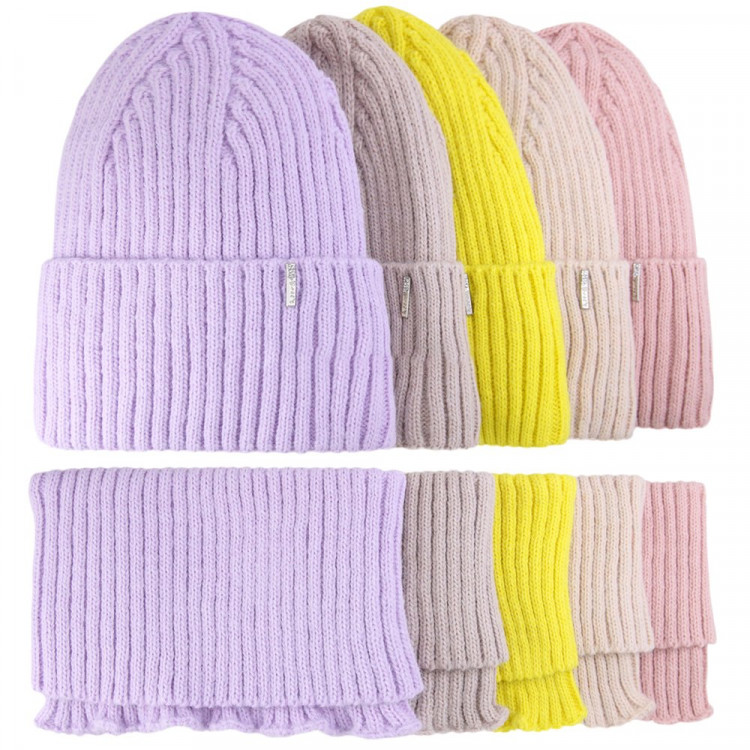 Комплект зимняя для девочки (Полярик) арт.L-18-50 размер 52-56 (шапка+снуд) цвет в ассортименте