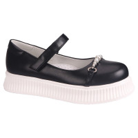 Туфли для девочки (TOM.MIKI) черные верх-искусственная кожа подкладка-натуральная кожа размерный ряд 32-37 арт.T-10751-B