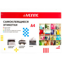 Адресные наклейки deVENTE 210*297  70г б/просечки белый,  (упаковка 100листов) арт 2060320
