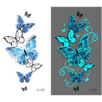 Татуировка на тело "Рой бабочек" фосфорная 10,5*6см арт.7599372