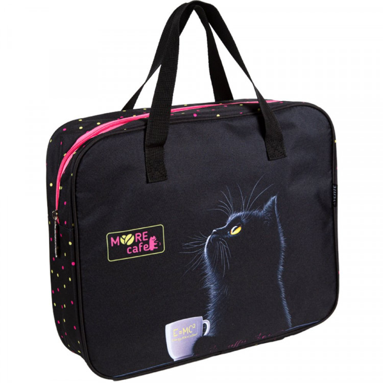 Папка А4 текстиль на молнии ручка-тесьма deVENTE МуурКафе (MooreCafe) 36x26x8 см арт.8057667