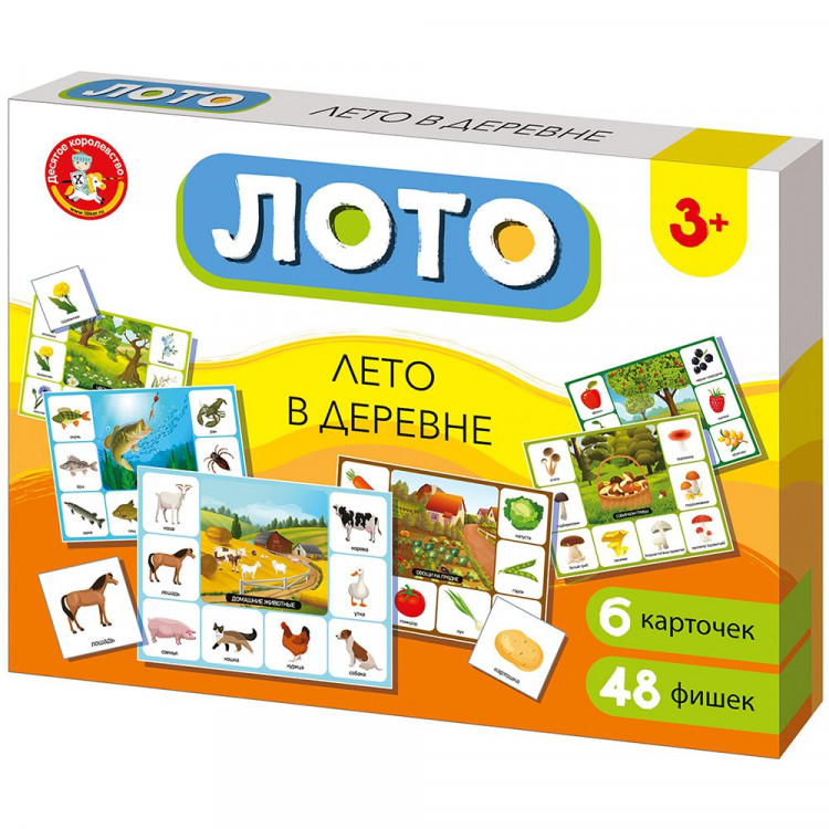 Игра настольная Лото картонное Лето в деревне (ДК) арт.05521