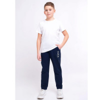 Брюки спортивные для мальчика арт.CLE 903335-01у размер 34/134-42/158 цвет темно-синий