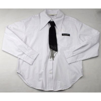 Блузка для девочки  (Kevin Young) длинный рукав цвет белый арт.R105016 размерный ряд 34/134-44/164