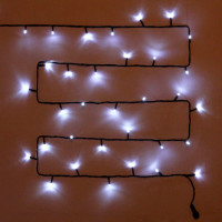 Гирлянда эл.уличная точечная 15м 180LED цв.белый (т.провод) 8реж. арт.183-674