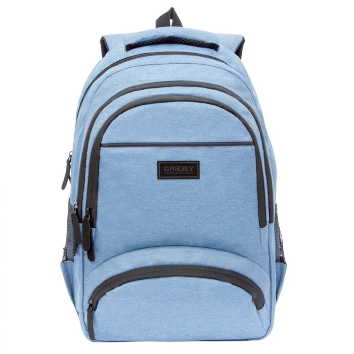 Рюкзак для мальчиков (Grizzly) арт RRU-035-1 джинсовый 31х48х24 см