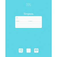 Тетрадь 12л клетка (Hatber) PASTEL Незабудка арт 12Т5A1_05025