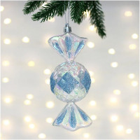 Фигурка на ёлку пластик 15см "Сладкая конфетка" цв.голубой арт.107-5998