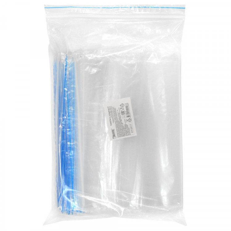 Пакет с замком (Zip Lock гриппер) 120*170мм, комплект 100штук в упаковке 28-35 мкм (Ст.20/120)