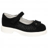 Туфли для девочки (FLAMINGO) черные верх-искусственный нубук подкладка-натуральная кожа размерный ряд 29-32 арт.232T-G6-3782