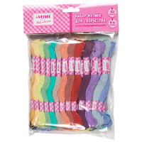 Набор ниток для вышивания Мулине (deVENTE) длина 8 м, 52 рулона пастельные цвета блистер арт.8001438