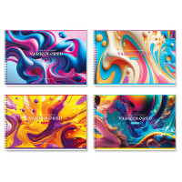 Альбом для рисования 24 листа спираль (BG) Радужные краски ассорти арт.АР4гр24 12839