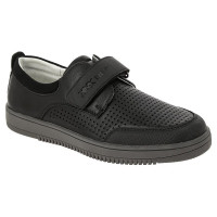 Полуботинки для мальчика (Kenka) черный верх-искусственная кожа подкладка-натуральная кожа артикул BSB_358-27_BLACK