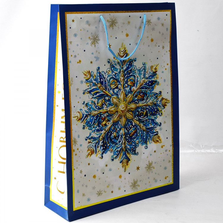 Пакет подароч. бумаж. 33*45,7см "Снежинка" арт.95787FE