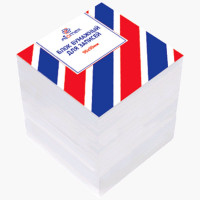 Блок для записи белый, размер 9*9*9 не склеенный 80г/м2 белизна 90% (Attomex) арт.2012904