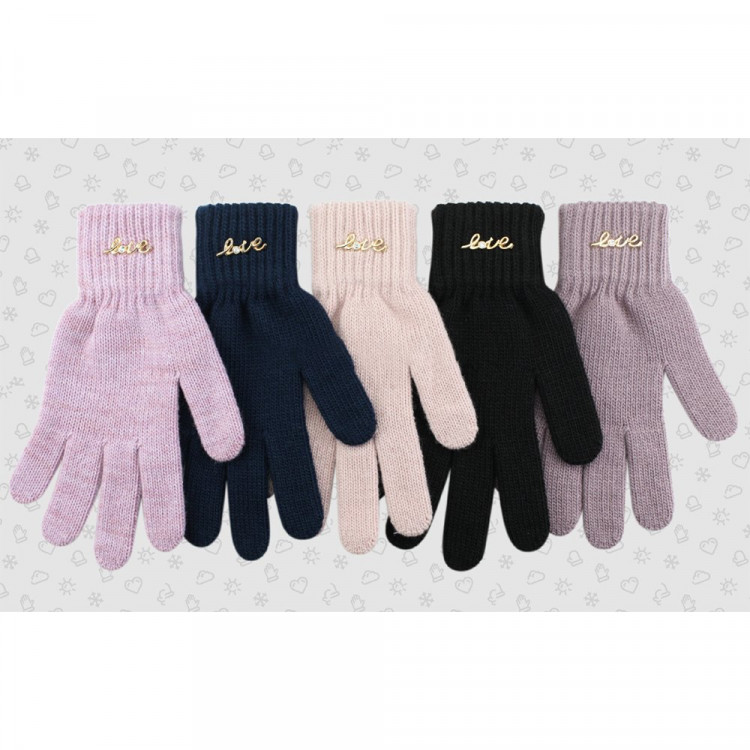 Перчатки для девочки (Полярик) арт.TG-431 размер 16,5 (11-13л) цвет в ассортименте