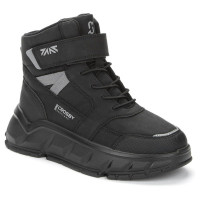 Ботинки для мальчика (CROSBY) черные верх-искусственная кожа подкладка -натуральная шерсть артикул 228167/04-03