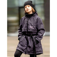 Парка осенняя для девочки (БАТИК) арт.Селена размерный ряд 40/152-42/164 цвет графит/черный