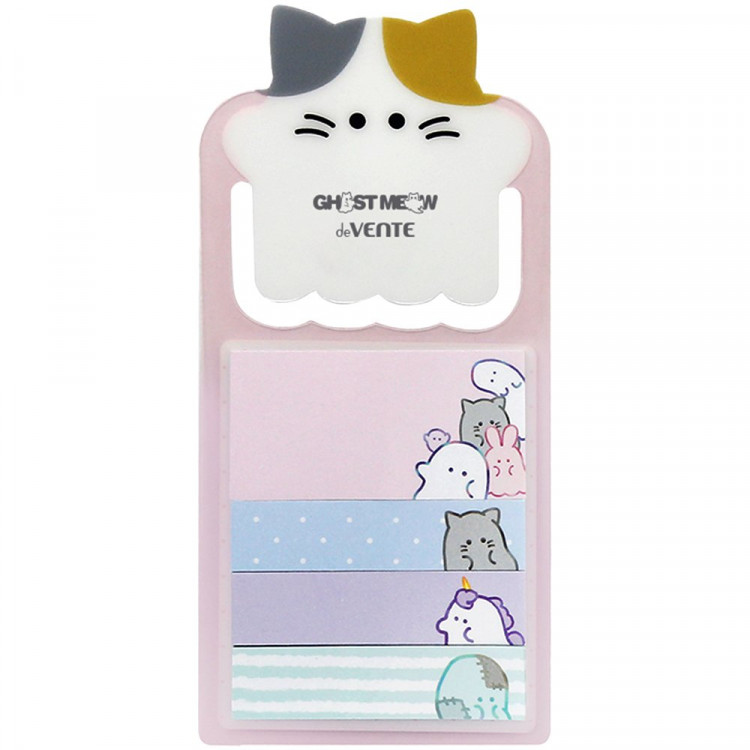 Клейкая бумага для заметок 50x25 мм и 50x12 мм, 4x20 листов (deVENTE) deVENTE. Ghost Meow арт.2010519